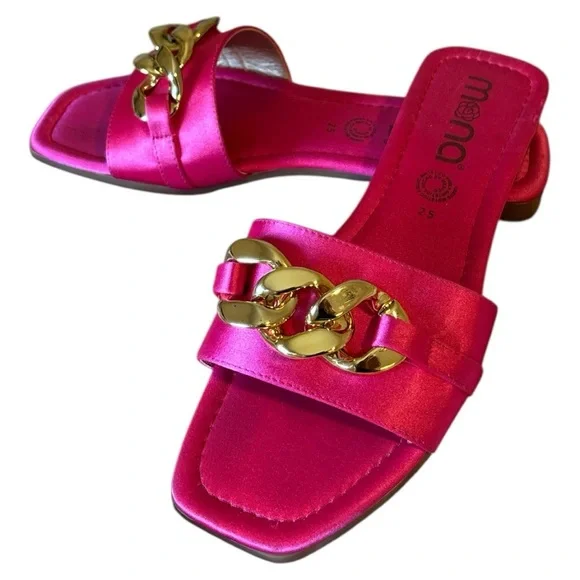 Mona B Pink and Gold Luxe Sandals - Picture 2 of 8